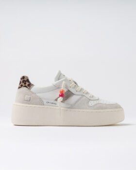 COURT PLATFORM VINTAGE CALF WHITE-LEOPARD