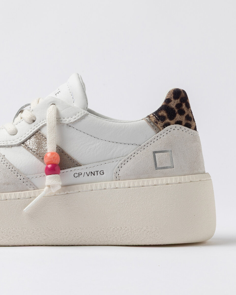 COURT PLATFORM VINTAGE CALF WHITE-LEOPARD