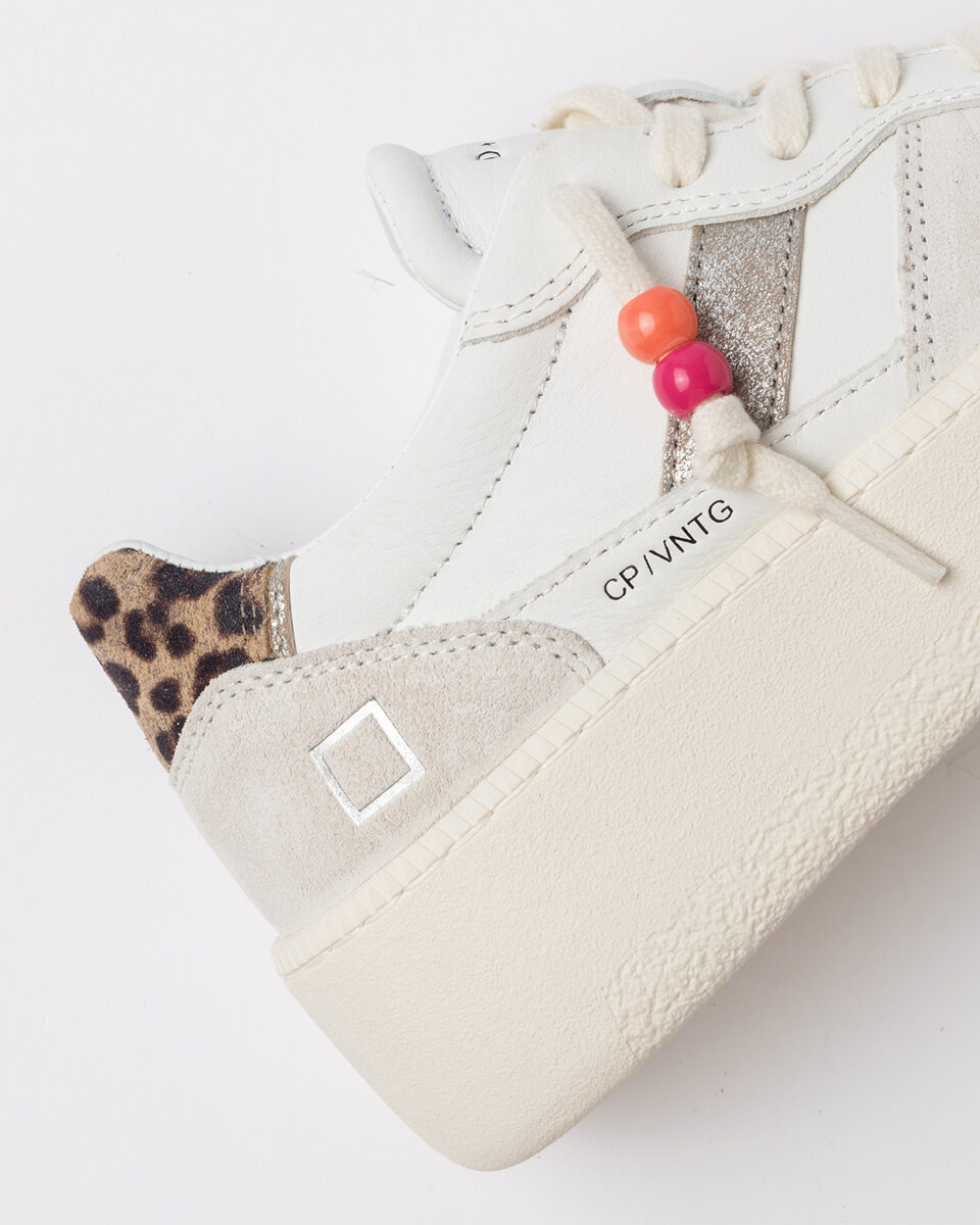 COURT PLATFORM VINTAGE CALF WHITE-LEOPARD