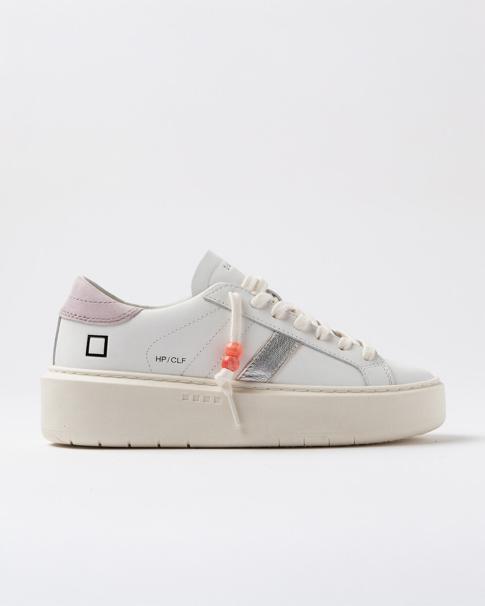 HILL LOW PLATFORM CALF WHITE-PINK