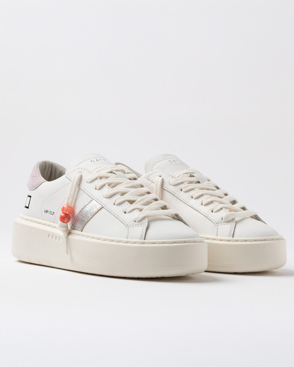 HILL LOW PLATFORM CALF WHITE-PINK