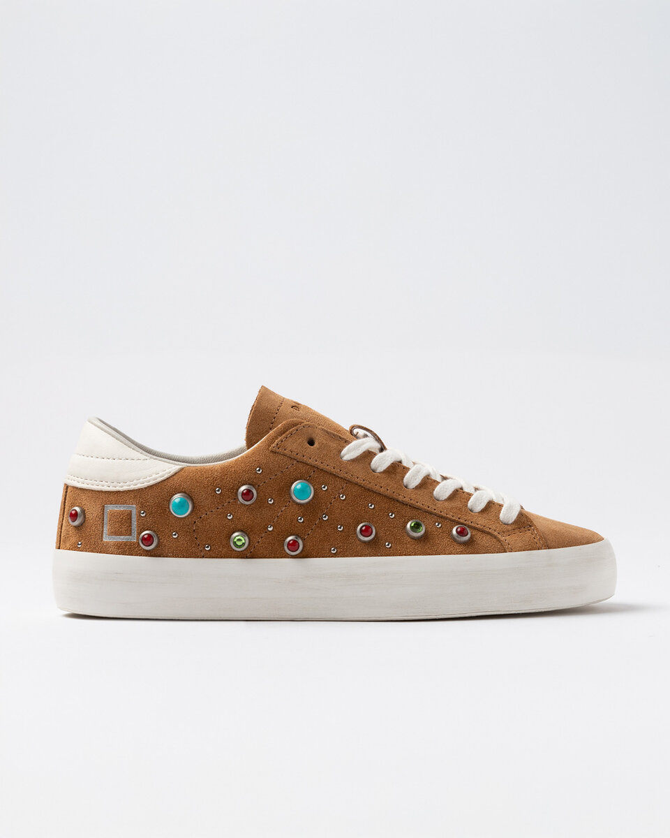 HILL LOW STUDS CUOIO