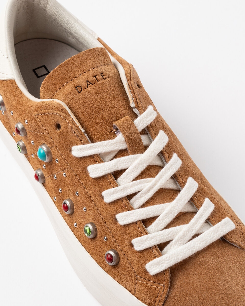 HILL LOW STUDS CUOIO